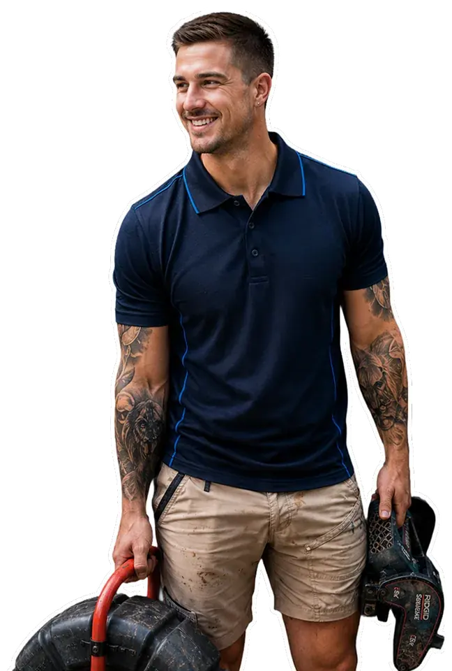 A licensed Croydon plumber with his tools